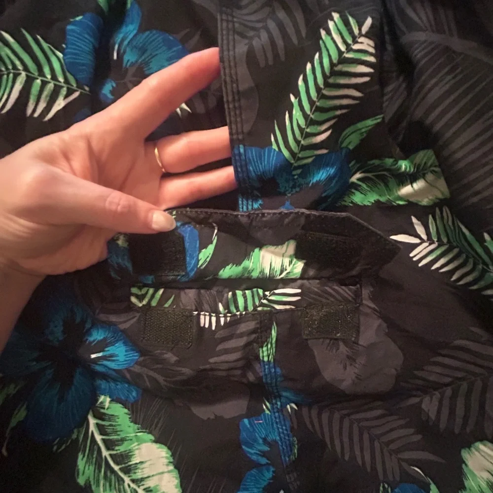 Kanu Surf Black and Blue Floral Men's Board Shorts